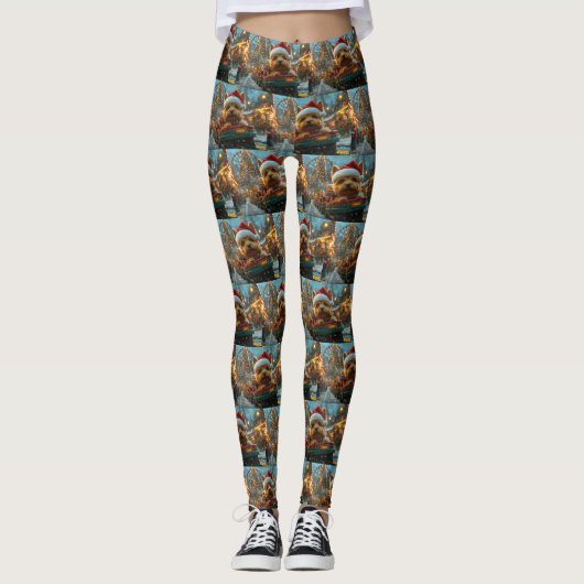 Australian Terrier Dog Roller Onderzetter Kerst Leggings (Voorkant)