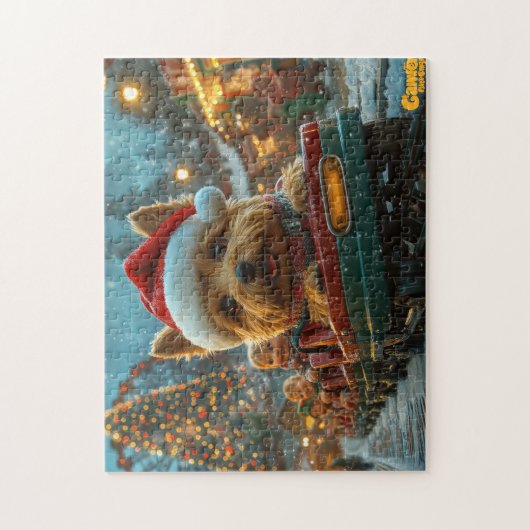 Australian Terrier Dog Roller Onderzetter Kerst Legpuzzel (Verticaal)