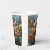 Australian Terrier Dog Roller Onderzetter Kerst Papieren Bekers (Links)