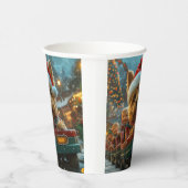 Australian Terrier Dog Roller Onderzetter Kerst Papieren Bekers (Rechts)