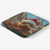 Australian Terrier Dog Roller Onderzetter Kerst Papieren Bordje (Gebogen)