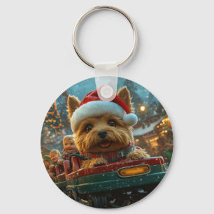Australian Terrier Dog Roller Onderzetter Kerst Sleutelhanger