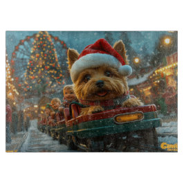 Australian Terrier Dog Roller Onderzetter Kerst Snijplank