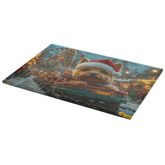 Australian Terrier Dog Roller Onderzetter Kerst Snijplank (Hoek)