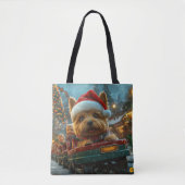 Australian Terrier Dog Roller Onderzetter Kerst Tote Bag (Voorkant)