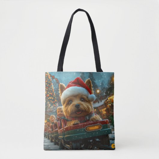 Australian Terrier Dog Roller Onderzetter Kerst Tote Bag (Voorkant)