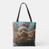 Australian Terrier Dog Roller Onderzetter Kerst Tote Bag (Achterkant)