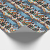 Australian Terrier Dogs Christmas Snow Holiday Cadeaupapier (Hoek)