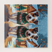 Australian Terrier Dogs Christmas Snow Holiday Legpuzzel (Horizontaal)