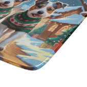 Australian Terrier Dogs Christmas Snow Holiday Snijplank (Hoek)