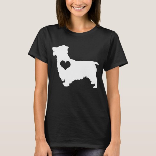 Australian Terrier Heart Dark T-Shirt (Voorkant)