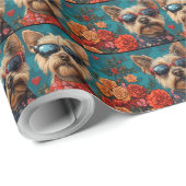 Australian Terrier Heart Rozen Valentijnsdag Cadeaupapier (Rol Hoek)