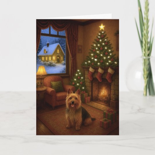 Australian Terrier Holiday Card Feestdagen Kaart (Voorkant)