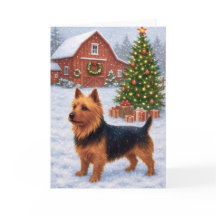 Australian Terrier Holiday Card