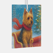 Australian Terrier Holiday  Glas Ornament (Voorkant Rechts)