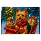 Australian Terrier Holiday  Groot Cadeauzakje (Achterkant)