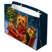 Australian Terrier Holiday  Groot Cadeauzakje (Achterkant Gekanteld)