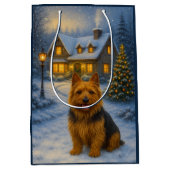 Australian Terrier Holiday  Medium Cadeauzakje (Voorkant)