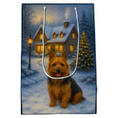 Australian Terrier Holiday  Medium Cadeauzakje (Achterkant)