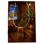 Australian Terrier Holiday  Medium Cadeauzakje (Voorkant)