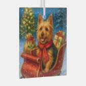 Australian Terrier Holiday  Metal Ornament (Voorkant Rechts)