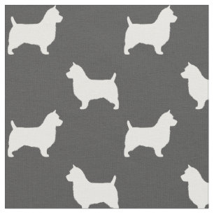 Australian Terrier Hondenras Silhouetten Patroon Stof