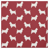 Australian Terrier Hondenras Silhouettes Patterned Stof (Swatch)