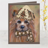 AUSTRALIAN TERRIËR KAART (Gele Bloem)