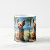 Australian Terrier On Beach hondenliefhebber zomer Koffiemok (Center)