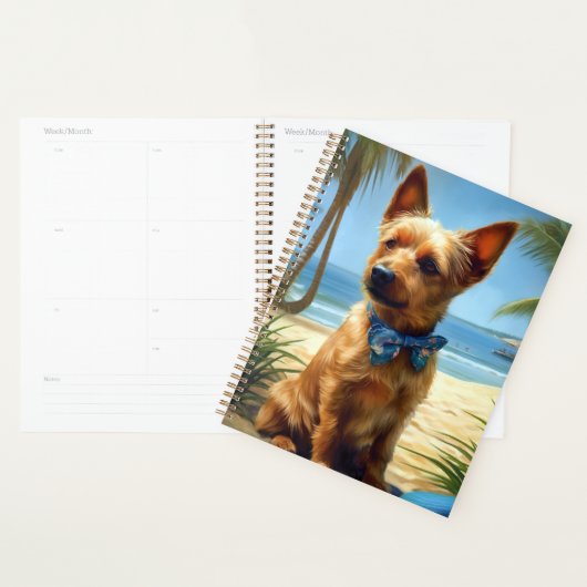 Australian Terrier On Beach hondenliefhebber zomer Planner (Display)