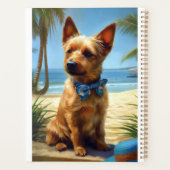 Australian Terrier On Beach hondenliefhebber zomer Planner (Achterkant)