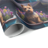 Australian Terrier op Paddle: Een Schilderachtig a Cadeaupapier (Rol Hoek)