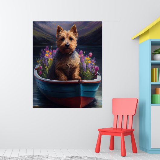Australian Terrier op Paddle: Een Schilderachtig a Poster (Kinderkamer 1)