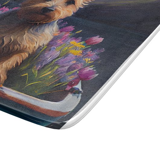 Australian Terrier op Paddle: Een Schilderachtig a Snijplank (Hoek)