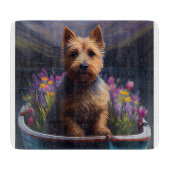Australian Terrier op Paddle: Een Schilderachtig a Snijplank (Voorkant)