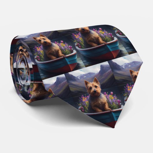 Australian Terrier op Paddle: Een Schilderachtig a Stropdas (Opgerold)