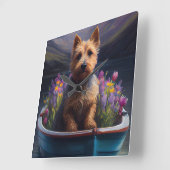 Australian Terrier op Paddle: Een Schilderachtig a Vierkante Klok (Hoek)