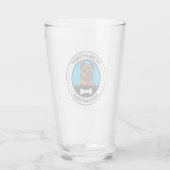 Australian Terrier Peeking Illustration Badge Glas (Achterkant)