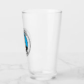 Australian Terrier Peeking Illustration Badge Glas (Links)