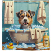 Australian Terrier Sloppy Sleepy Schattige Funny Douchegordijn (Voorkant)