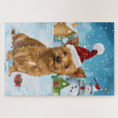 Australian Terrier Winter Wonderland Kerstmis  Legpuzzel (Horizontaal)