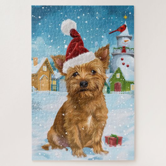 Australian Terrier Winter Wonderland Kerstmis  Legpuzzel (Verticaal)
