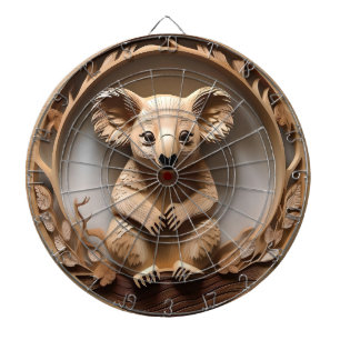 Australian Tree Hugger: Koala Beer Houtprint Dartbord