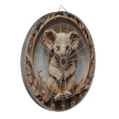 Australian Tree Hugger: Koala Beer Houtprint Dartbord (Voorkant Links)