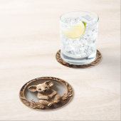 Australian Tree Hugger: Koala Beer Houtprint Ronde Kartonnen Onderzetter (Insitu)