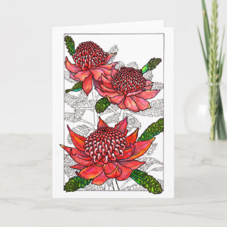 Australian Waratahs Floral Design Kaart