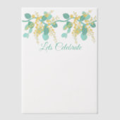 Australian wattle blossoms uitnodiging (Voorkant)