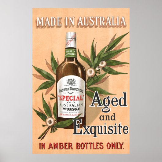 Australian Whisky Vintage Advertising Poster (Voorkant)