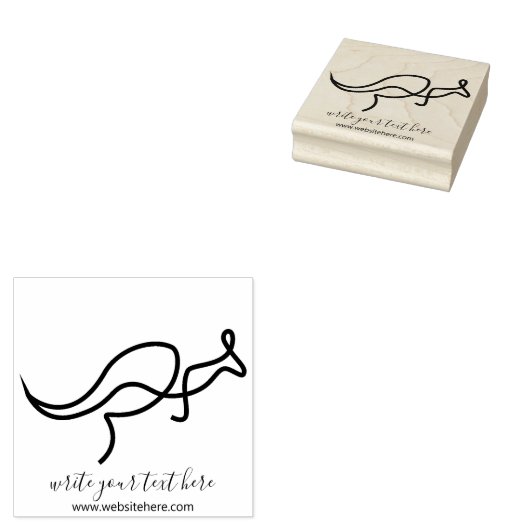 Australian Wild Animal Kangaroo Rubberstempel (Gestempeld)