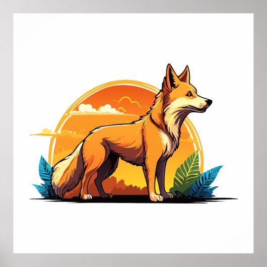 Australian wild dog dingo poster (Voorkant)
